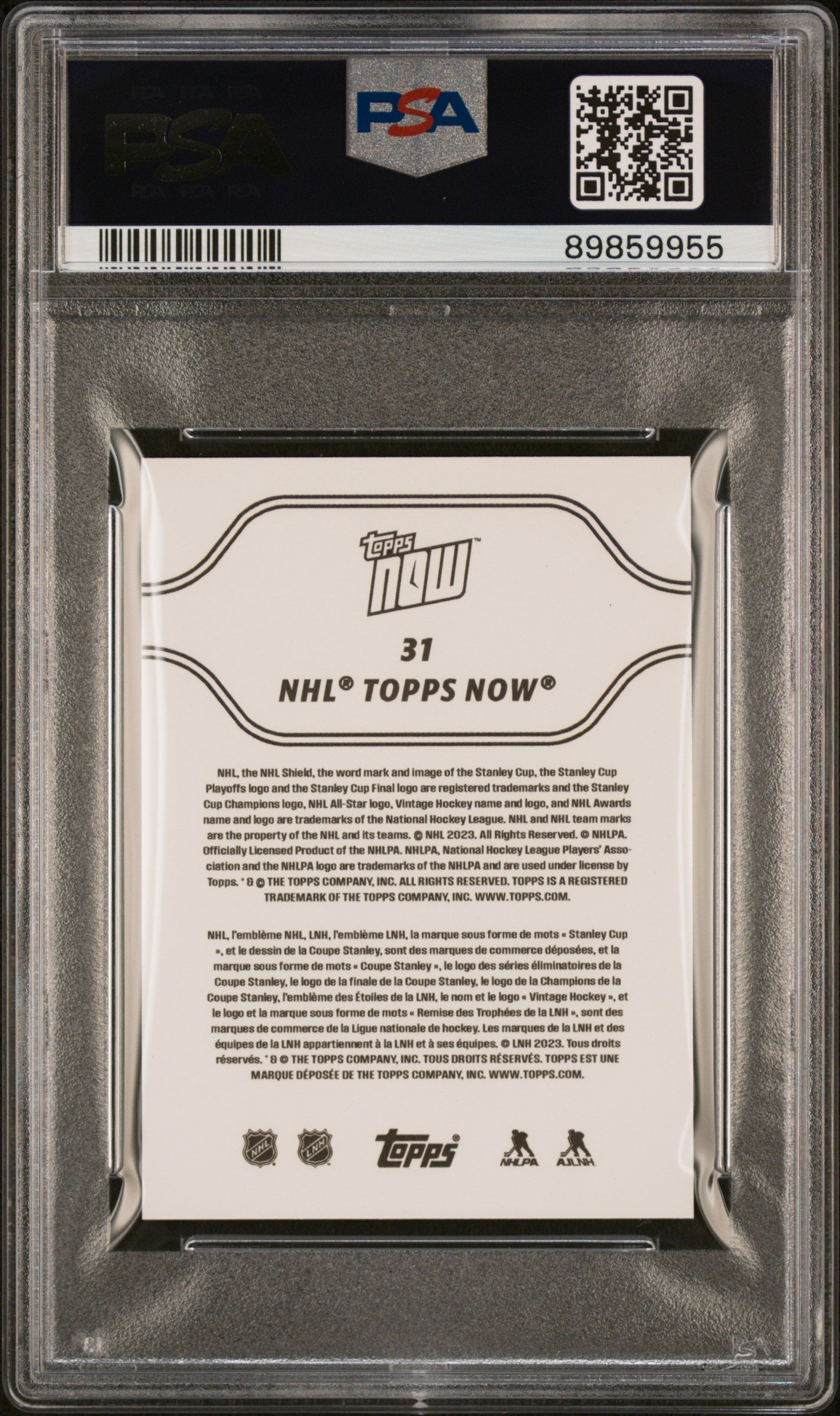 Graded 2023 Topps Now NHL Connor Bedard #31 Stickers Rookie RC Hockey Card PSA 5 EX