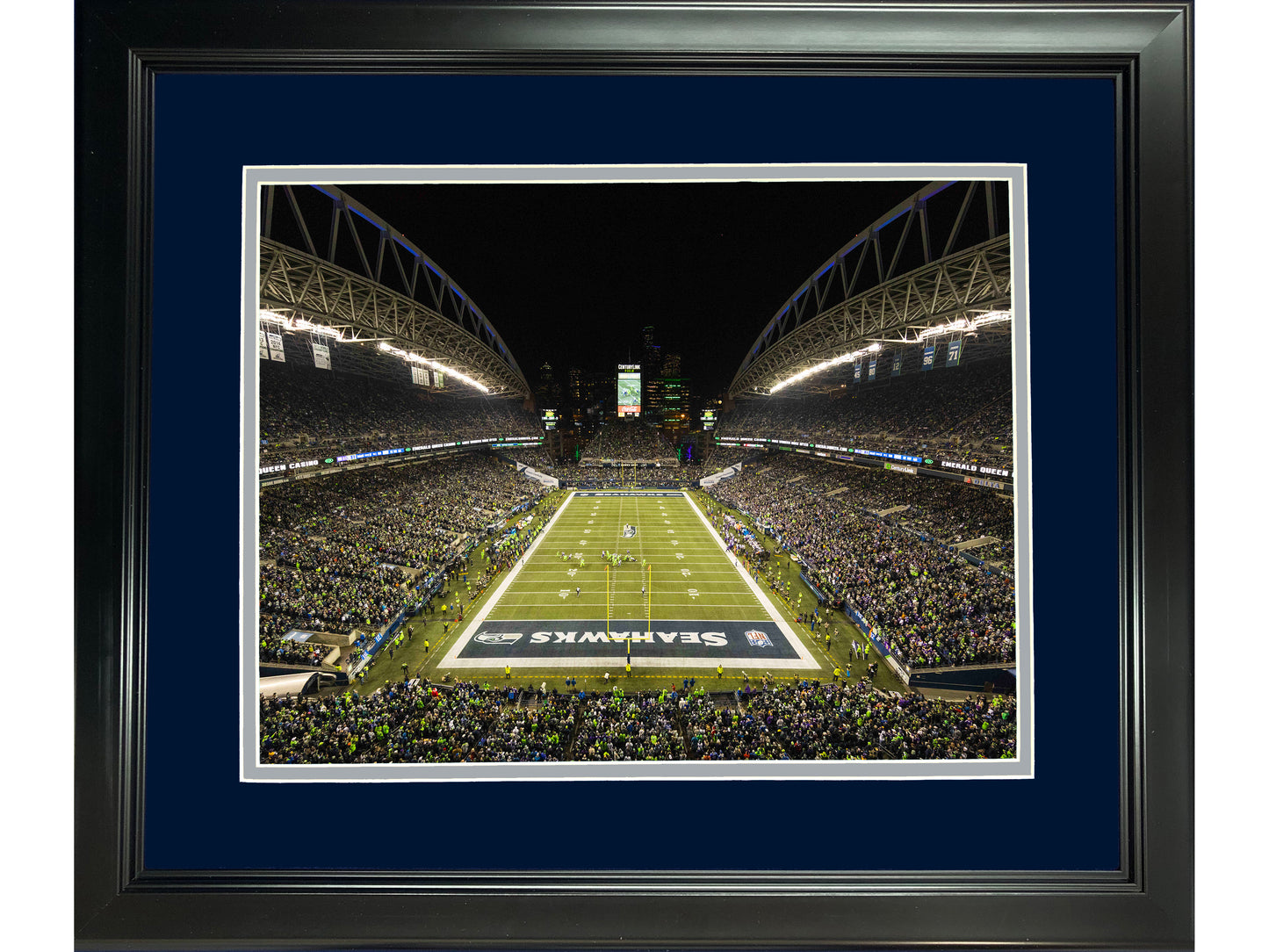 Framed Lumen Field Seattle Seahawks 11"x14" Football Photo Professionally Matted