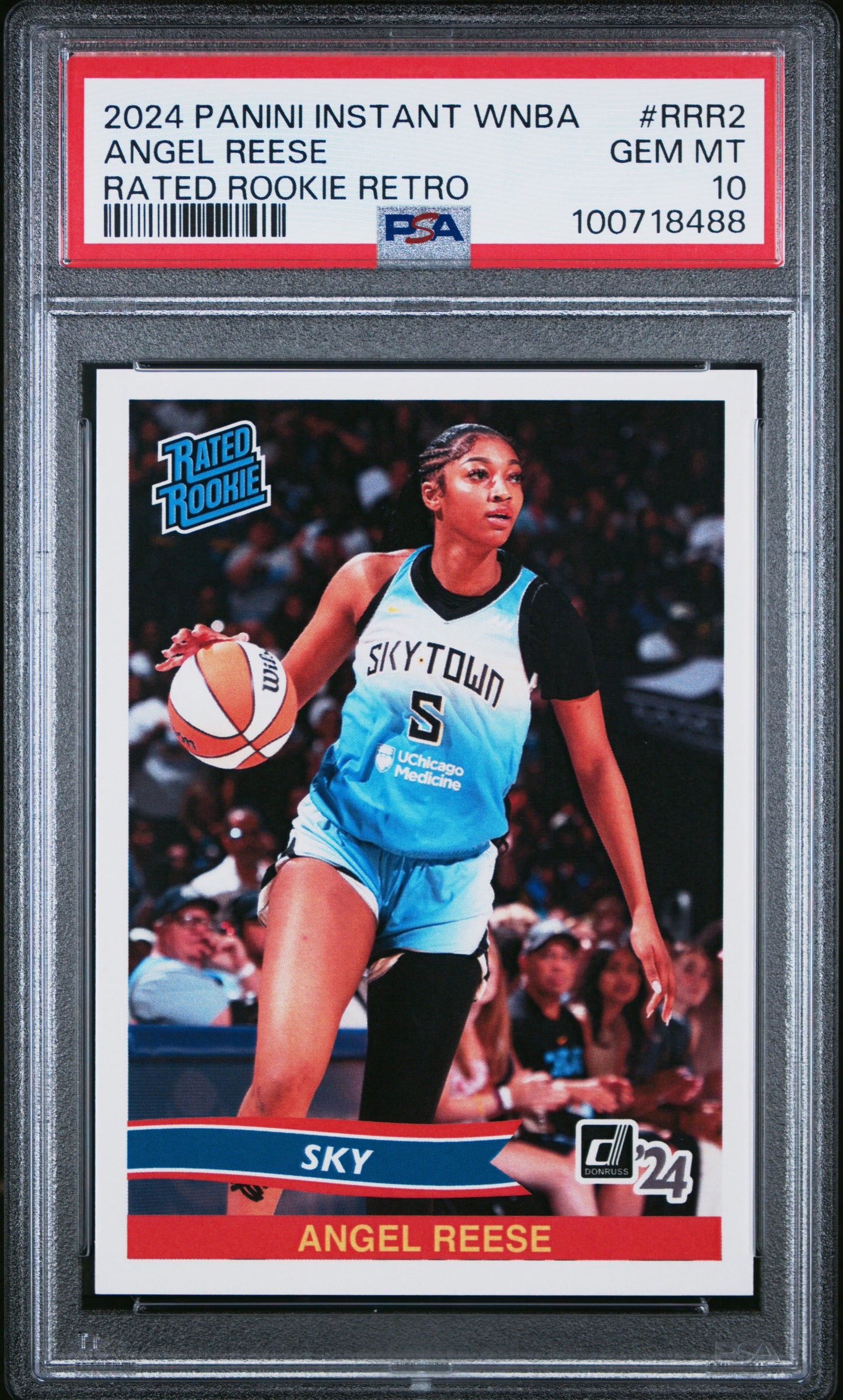 Graded 2024 Panini Instant WNBA Angel Reese #RRR2 Rated Rookie Retro Rookie RC Basketball Card PSA 10 Gem Mint