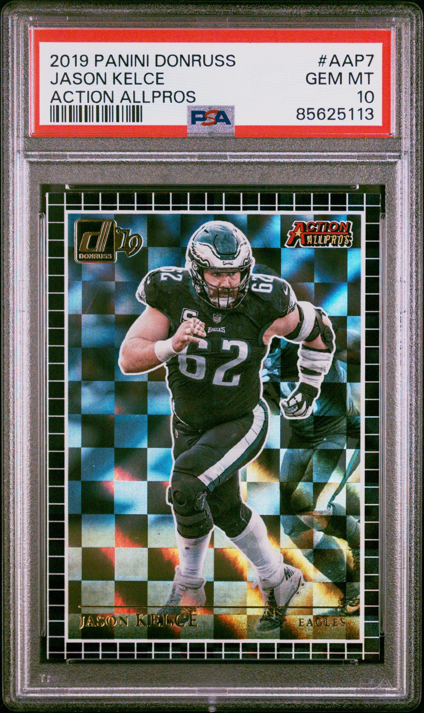 Graded 2019 Panini Donruss Jason Kelce #AAP7 Action Allpros Football Card PSA 10 Gem Mint