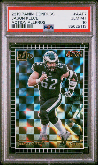 Graded 2019 Panini Donruss Jason Kelce #AAP7 Action Allpros Football Card PSA 10 Gem Mint