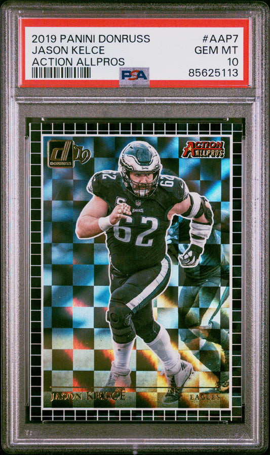Graded 2019 Panini Donruss Jason Kelce #AAP7 Action Allpros Football Card PSA 10 Gem Mint
