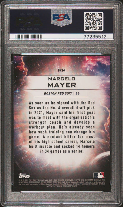 Graded 2021 Topps Bowman Draft Marcelo Mayer #GNS4 Genesis Rookie RC Baseball Card PSA 10 Gem Mint