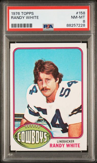 Graded 1976 Topps Randy White #158 Rookie RC Football Card PSA 8 NM-MT