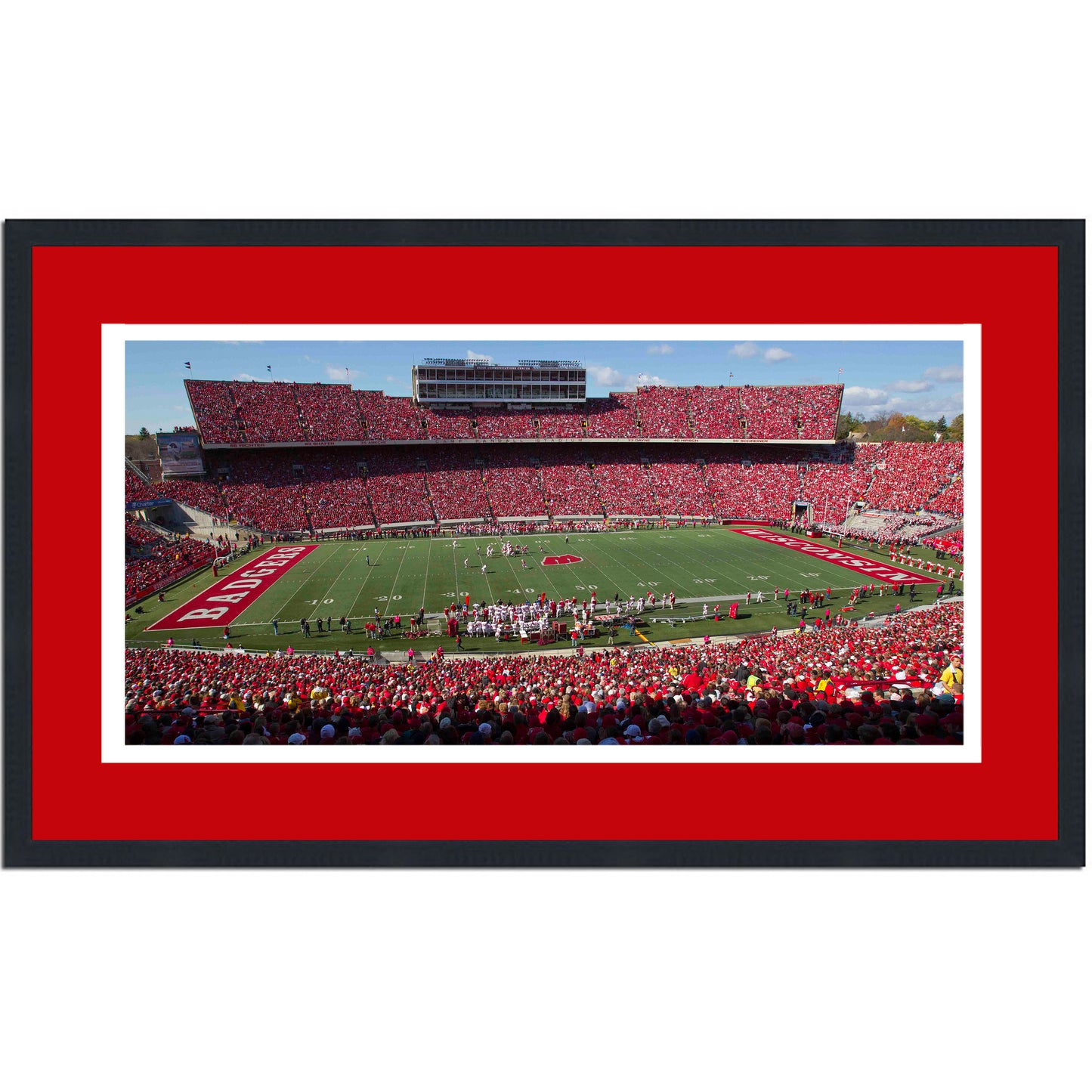Framed Camp Randall Stadium Wisconsin Badgers 16x24 NCAA Football Photo Professionally Matted