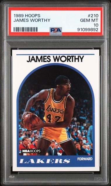 Graded 1989 Hoops James Worthy #210 Basketball Card PSA 10 Gem Mint