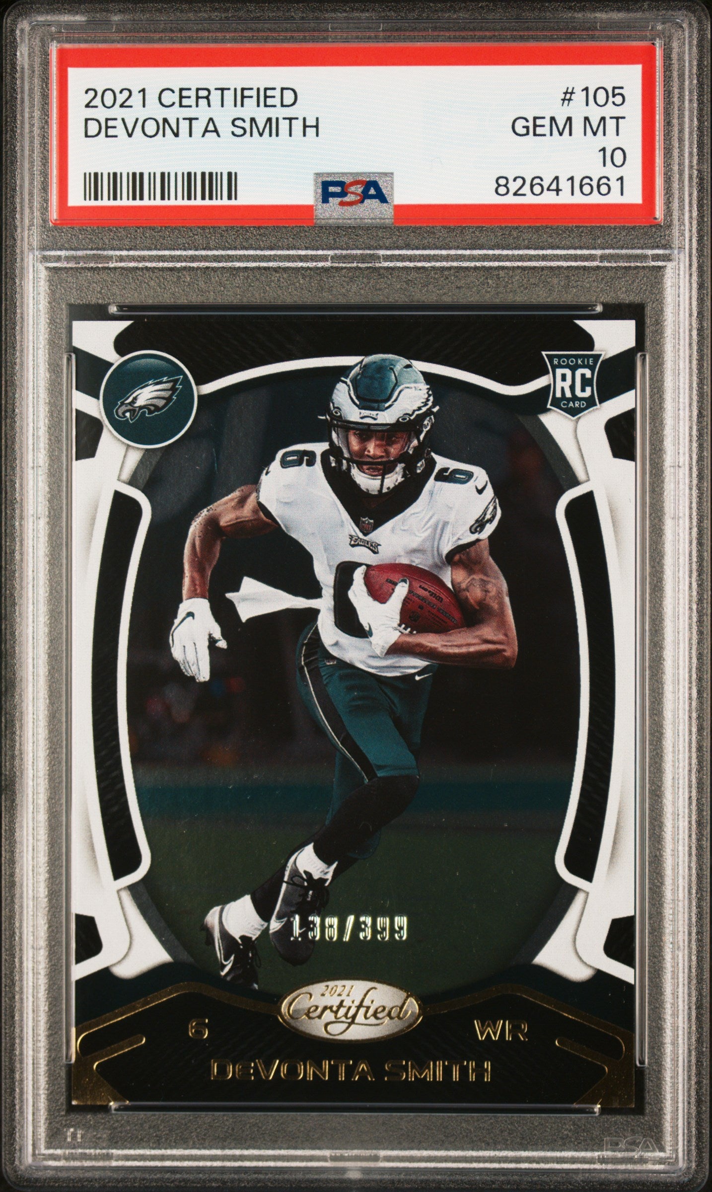 Graded 2021 Panini Certified DeVonta Smith #105 Rookie RC Football Card PSA 10 Gem Mint
