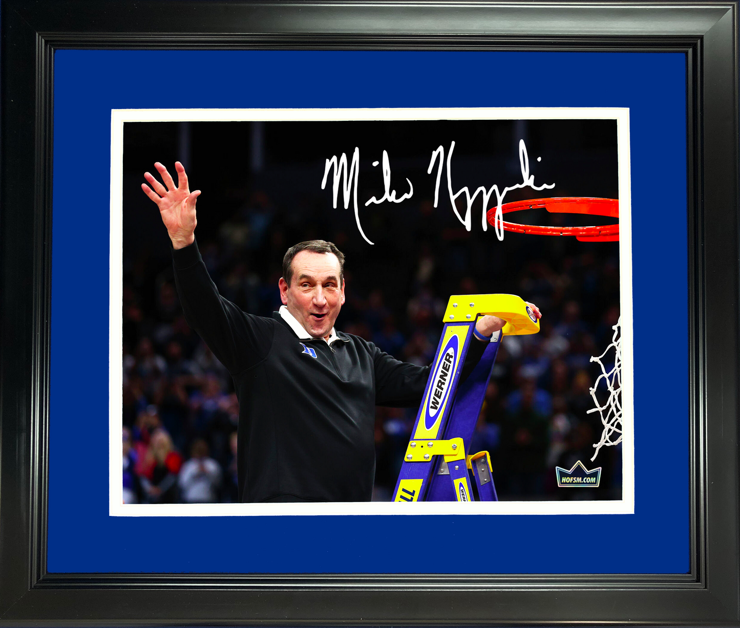 Framed Mike Krzyzewski Duke Blue Devils Facsimile Laser Engraved Signature Auto 11"x14" College Basketball Photo HOFSM Holo
