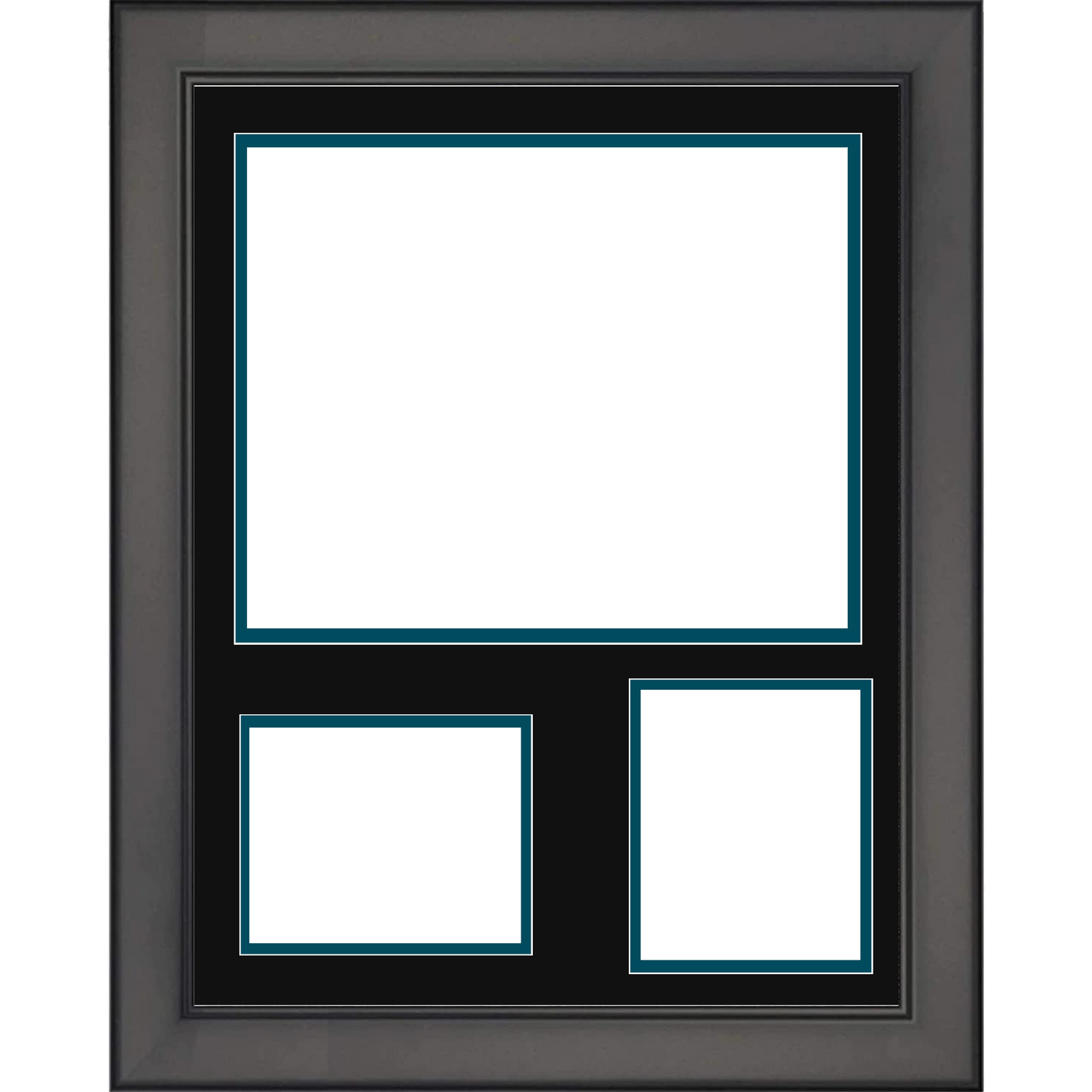 Framed Philadelphia Eagles Super Bowl LVII Champions Football 11"x14" Three Photo Collage