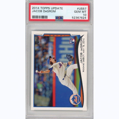 Graded 2014 Topps Update Jacob DeGrom #US57 Rookie RC Baseball Card PSA 10 Gem Mint