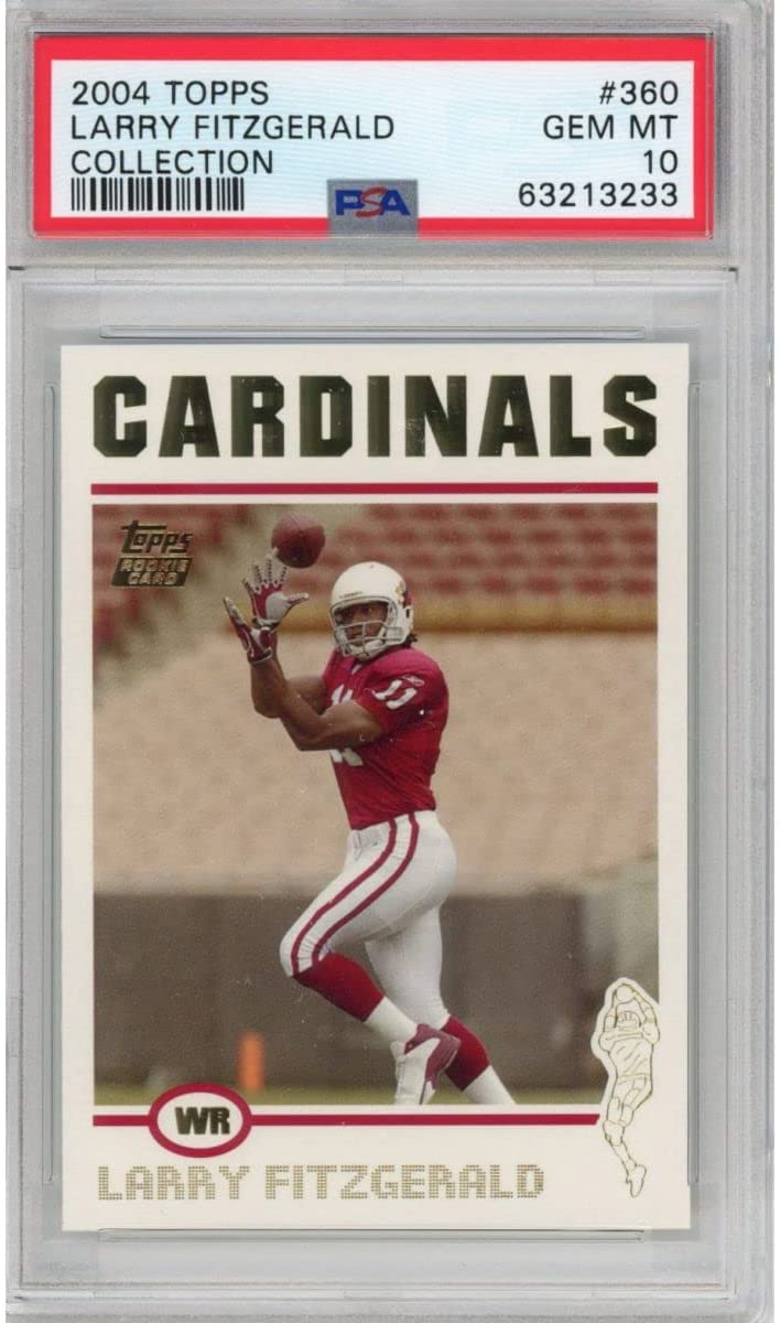 Graded 2004 Topps Collection Larry Fitzgerald #360 Rookie RC Football Card PSA 10 Gem Mint