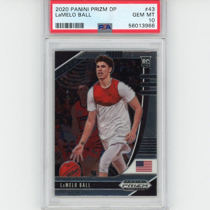 Graded 2020-21 Panini Prizm LaMelo Ball #43 Rookie RC Basketball Card PSA 10 Gem Mint