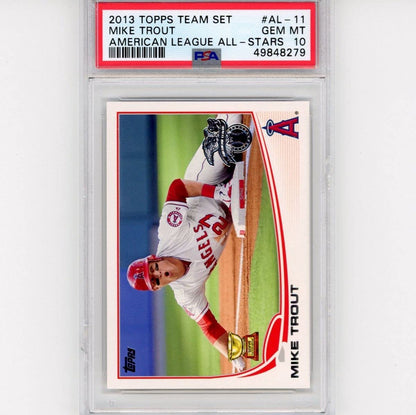 Graded 2010 Topps Team Set Mike Trout #AL-11 American League All-Stars Rookie RC Baseball Card PSA 10 Gem Mint