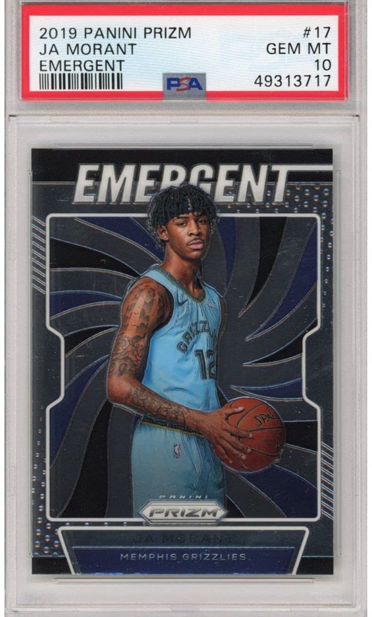 Graded 2019-20 Panini Prizm Ja Morant #17 Emergent Rookie RC Basketball Card PSA 10 Gem Mint