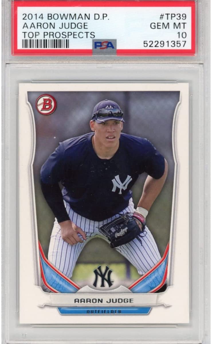 Graded 2014 Bowman Draft Picks Top Prospects Aaron Judge #TP39 Rookie RC Baseball Card PSA 10 Gem Mint