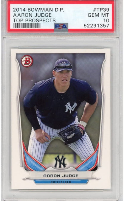 Graded 2014 Bowman Draft Picks Top Prospects Aaron Judge #TP39 Rookie RC Baseball Card PSA 10 Gem Mint