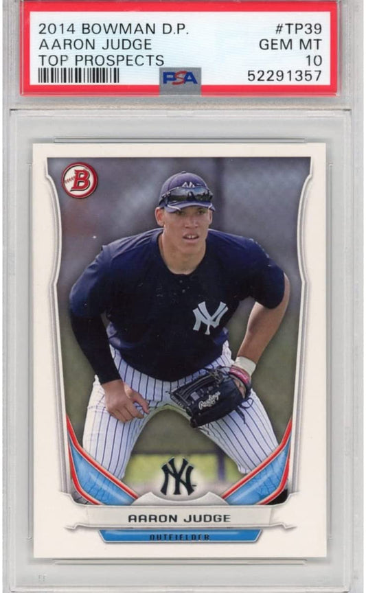 Graded 2014 Bowman Draft Picks Top Prospects Aaron Judge #TP39 Rookie RC Baseball Card PSA 10 Gem Mint