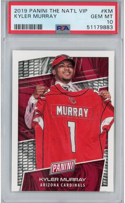 Graded 2019 Panini The National VIP Kyler Murray #KM Rookie RC Football Card PSA 10 Gem Mint