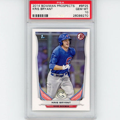 Graded 2014 Bowman Prospects Kris Bryant #BP25 Rookie RC Baseball Card PSA 10 Gem Mint