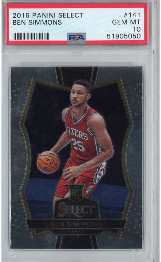 Graded 2016-17 Panini Select Ben Simmons #141 Rookie RC Basketball Card PSA 10 Gem Mint