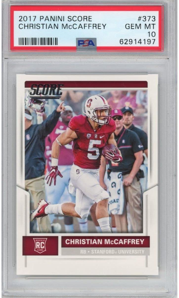 Graded 2017 Panini Score Christian McCaffrey #373 Rookie RC Football Card PSA 10 Gem Mint