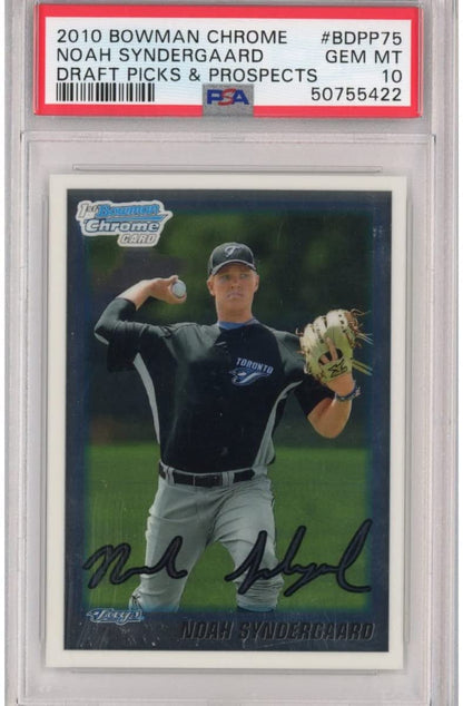 Graded 2010 Bowman Chrome Draft Picks & Prospects Noah Syndergaard #BDPP75 Rookie RC Baseball Card PSA 10 Gem Mint