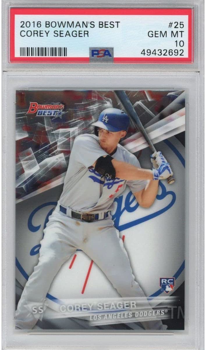 Graded 2016 Bowman's Best Corey Seager #25 Rookie RC Baseball Card PSA 10 Gem Mint