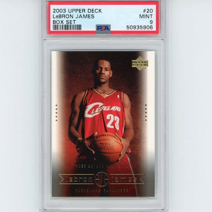 Graded 2003-04 Upper Deck LeBron James #20 Box Set Rookie RC Basketball Card PSA 9 Mint