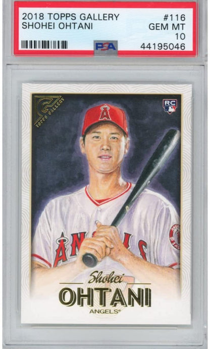 Graded 2018 Topps Gallery Shohei Ohtani #116 Rookie RC Baseball Card PSA 10 Gem Mint