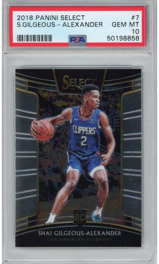 Graded 2018-19 Panini Prizm Shai Gilgeous-Alexander #184 Rookie RC Basketball Card PSA 10 Gem Mint