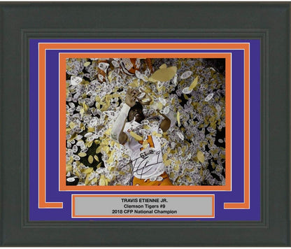 Framed Autographed/Signed Travis Etienne Jr Clemson Tigers 16x20 College Football Photo JSA COA #1