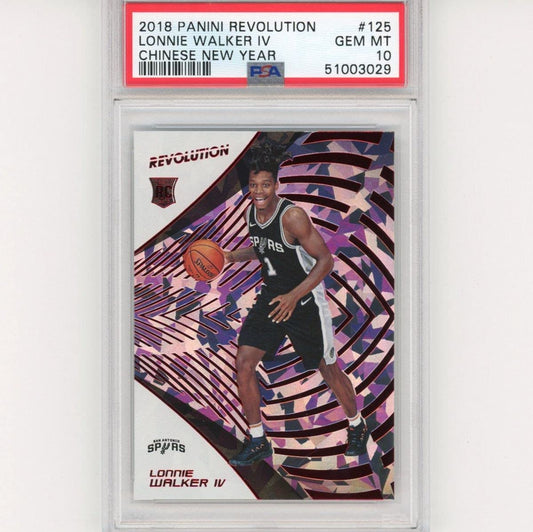 Graded 2018-19 Panini Revolution Lonnie Walker IV #125 Chinese New Year Rookie RC Basketball Card PSA 10 Gem Mint
