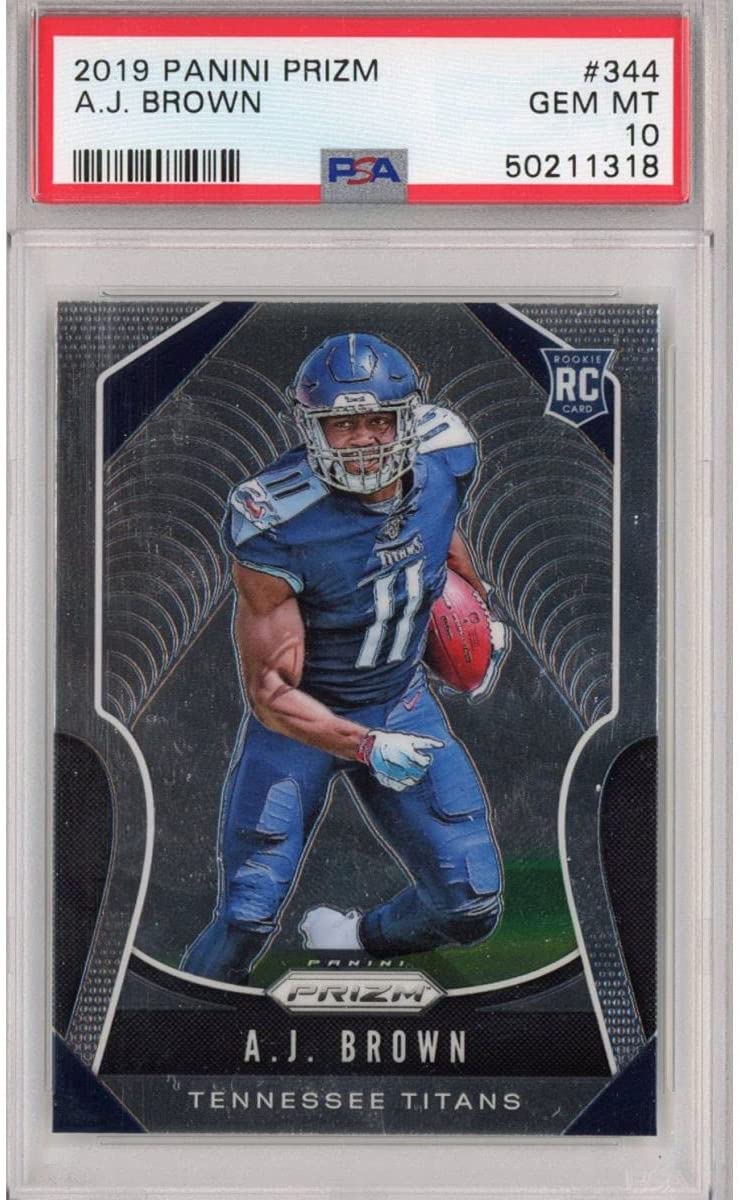 Graded 2019 Panini Prizm AJ A.J. BROWN #344 Rookie RC Football Card PSA 10 Gem Mint
