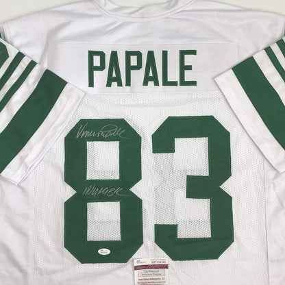 Autographed/Signed Vince Papale"Invincible" Philadelphia White Football Jersey JSA COA