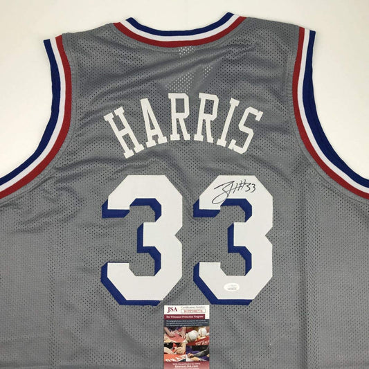 Autographed/Signed Tobias Harris Philadelphia Grey Basketball Jersey JSA COA