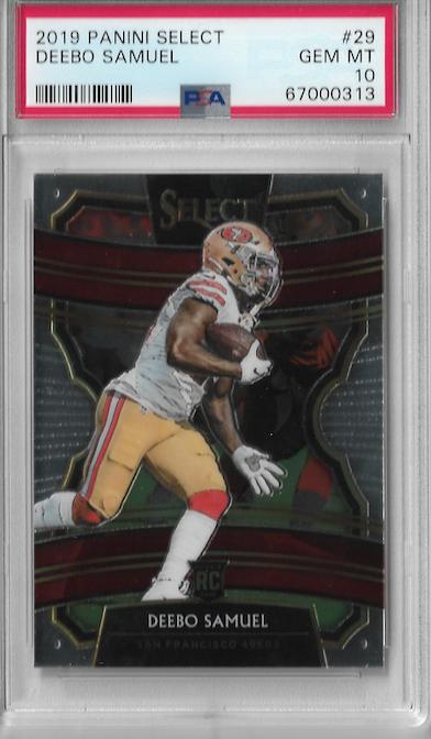 Graded 2019 Panini Select Deebo Samuel #29 Concourse Rookie RC Football Card PSA 10 Gem Mint