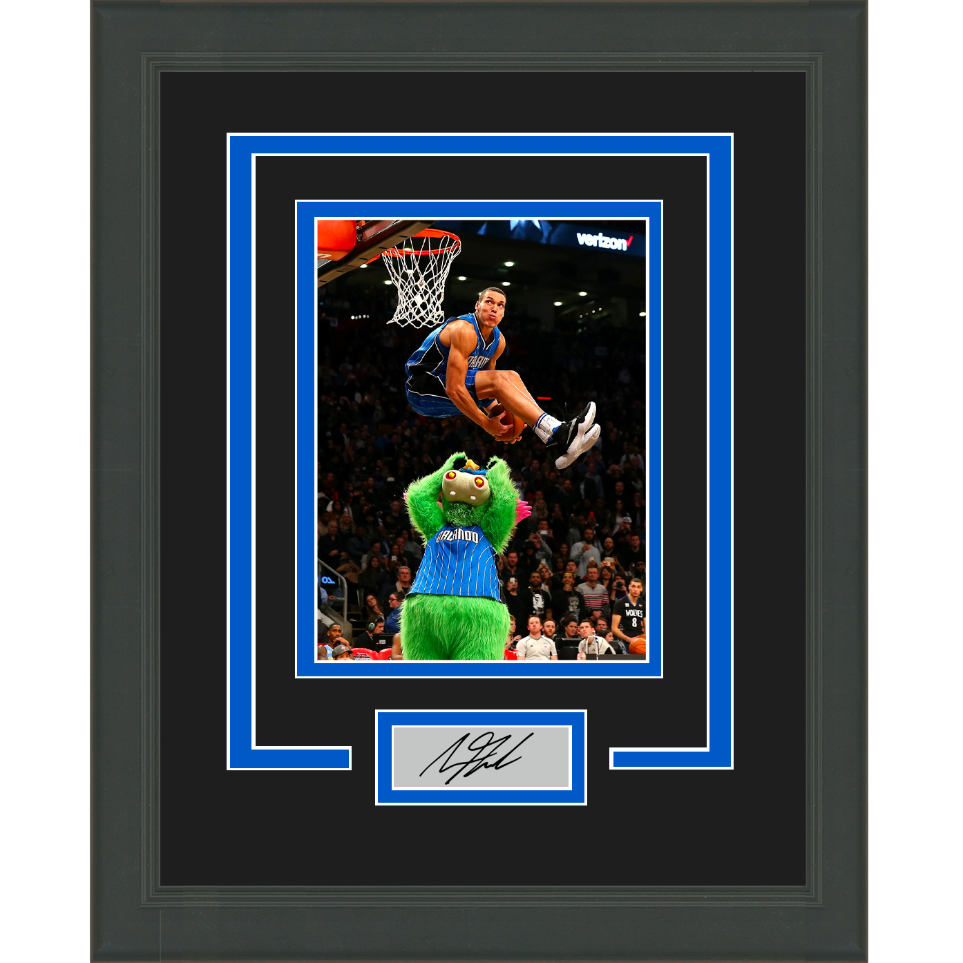 Framed Aaron Gordon Facsimile Laser Engraved Signature Auto Orlando Magic 11x14 Basketball Photo