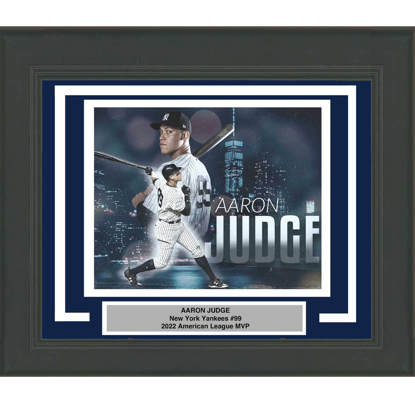 Framed Aaron Judge 2022 AL MVP New York Yankees 8x10 Baseball Photo