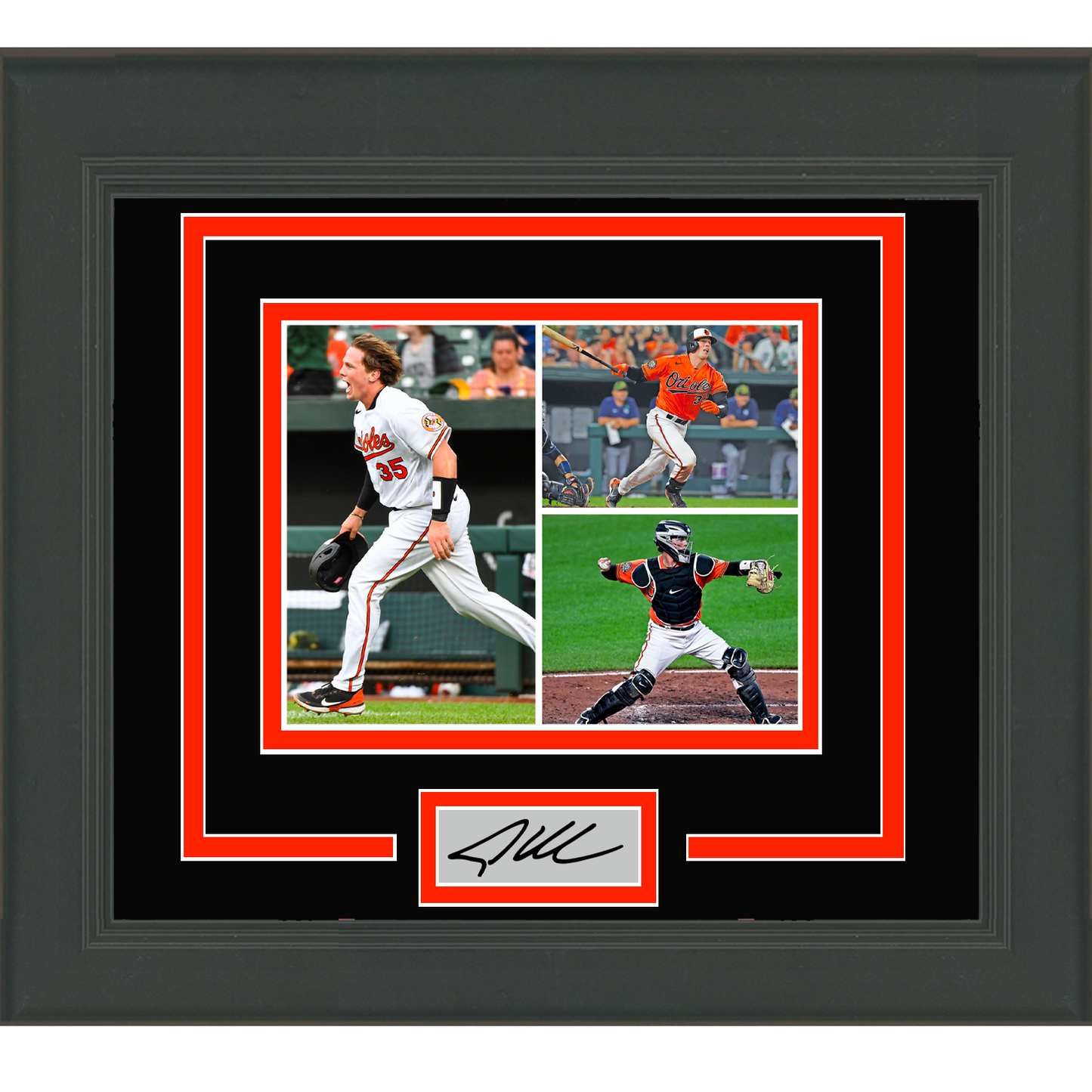 Framed Adley Rutschman Facsimile Laser Engraved Signature Auto Baltimore Orioles 11x14 Baseball Photo