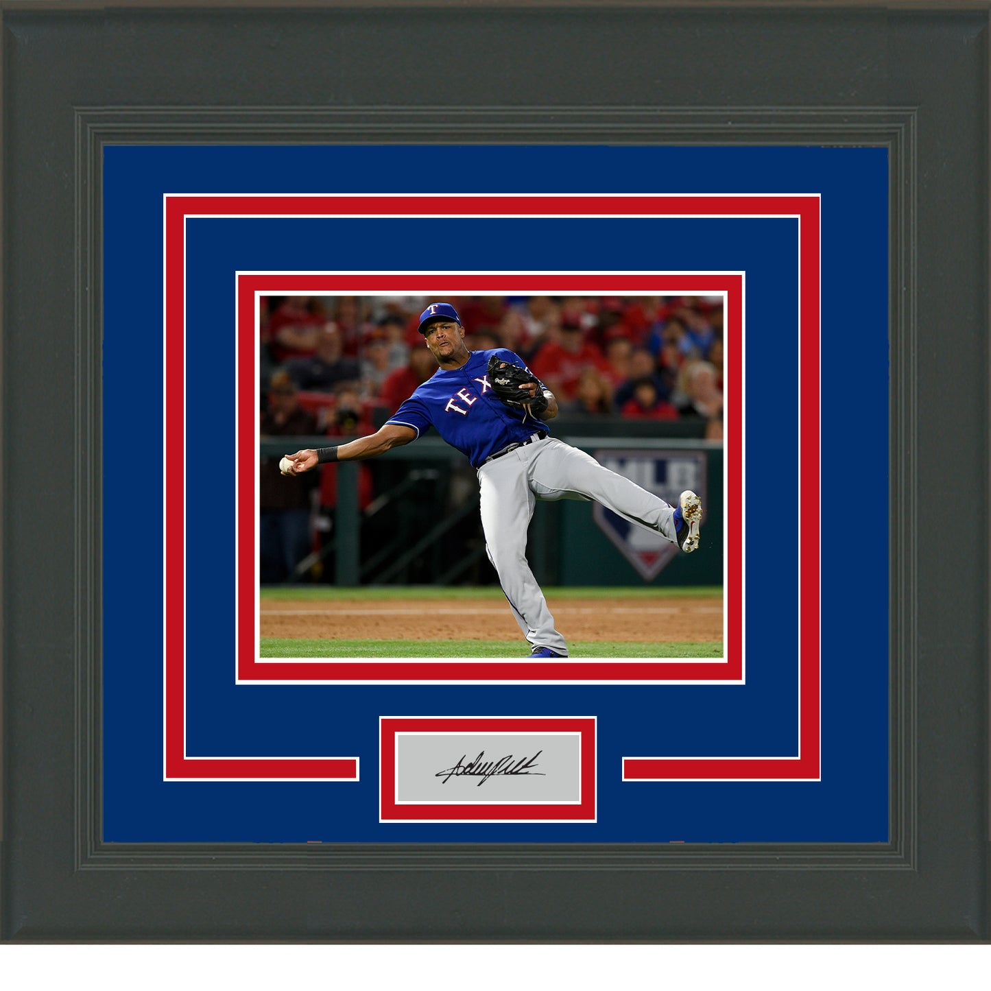 Framed Adrian Beltre Facsimile Laser Engraved Signature Auto Texas Rangers 11x14 Baseball Photo
