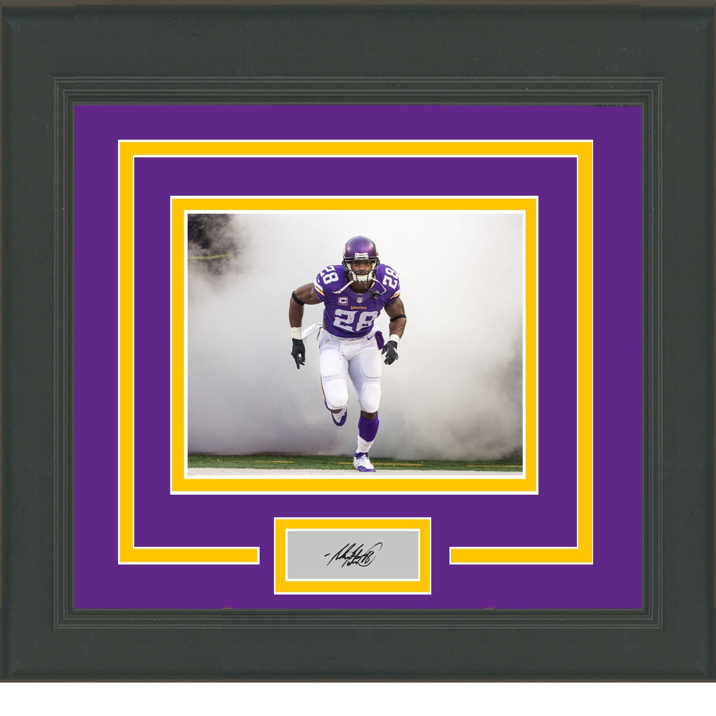 Framed Adrian Peterson Facsimile Laser Engraved Signature Auto Minnesota Vikings 11x14 Football Photo