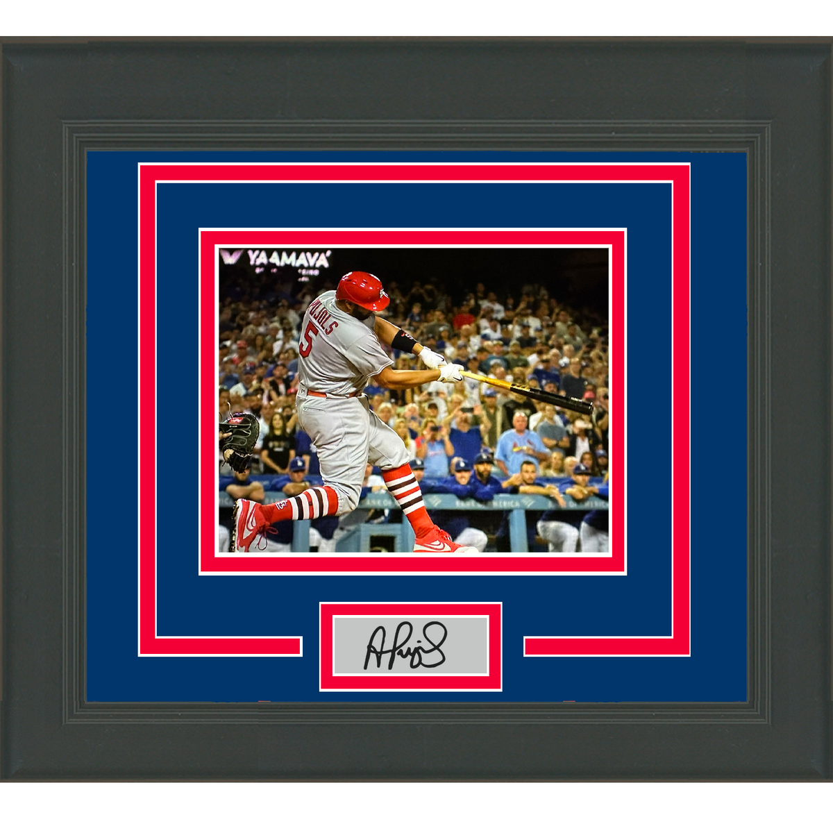 Framed Albert Pujols 700th Home Run Facsimile Laser Engraved Signature Auto St. Louis Cardinals 11x14 Baseball Photo