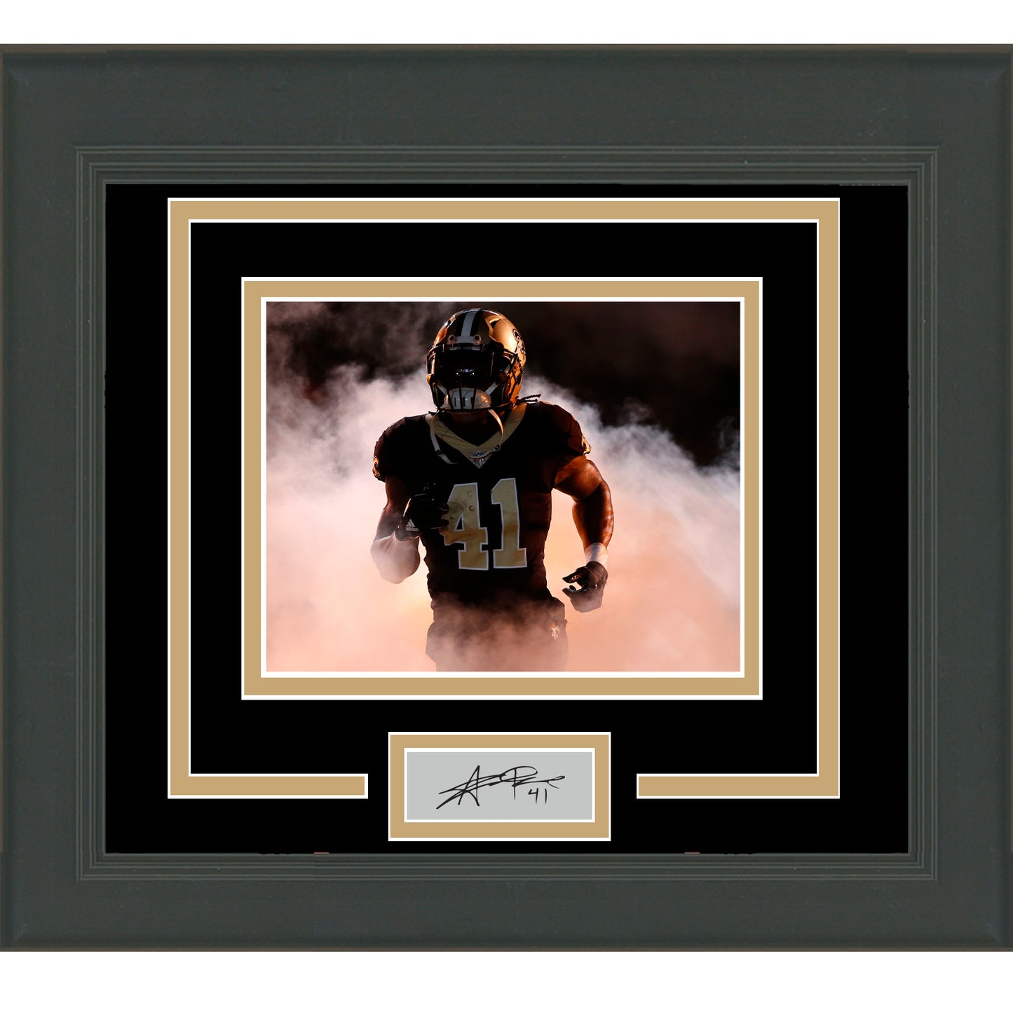 Framed Alvin Kamara Facsimile Laser Engraved Signature Auto New Orleans Saints 11x14 Football Photo