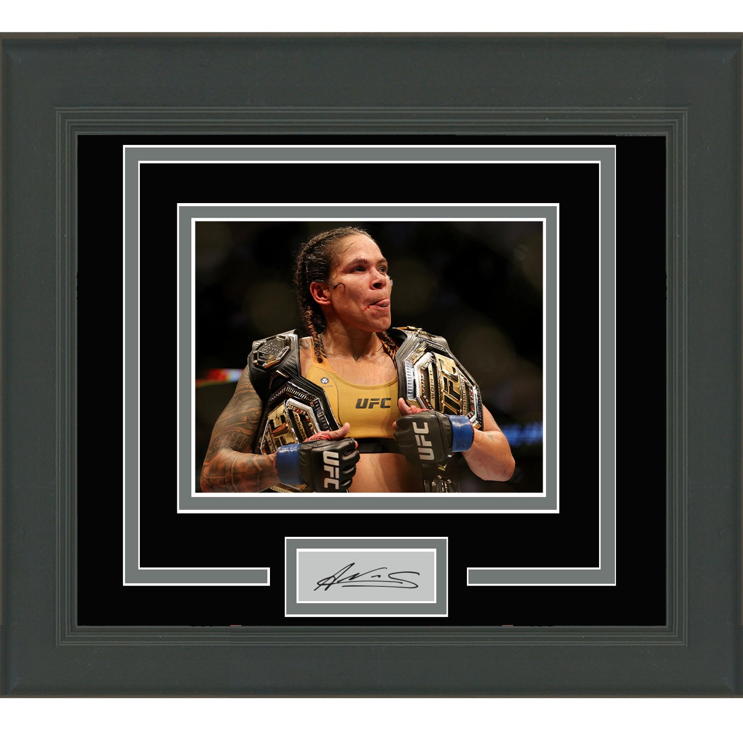 Framed Amanda Nunes Facsimile Laser Engraved Signature Auto UFC 11x14 Photo