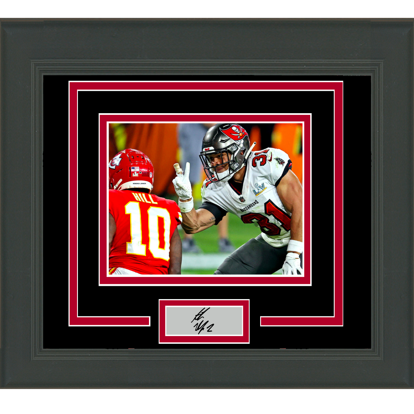 Framed Antoine Winfield Jr Facsimile Laser Engraved Signature Auto Tampa Bay Buccaneers 11x14 Football Photo