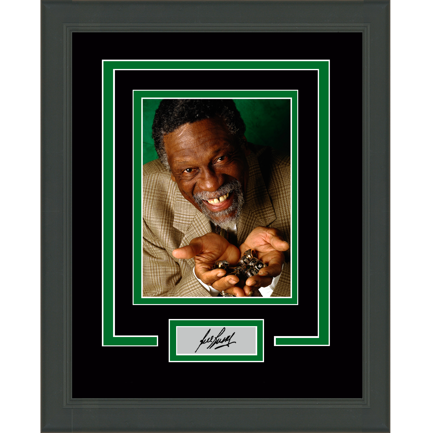 Framed Bill Russell Facsimile Laser Engraved Signature Auto Boston Celtics 11x14 Basketball Photo
