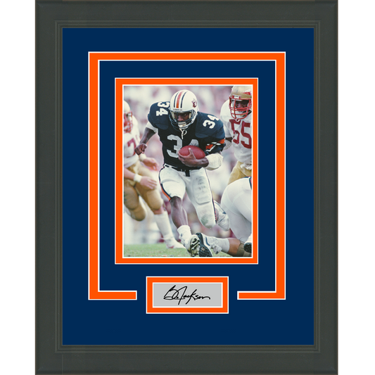 Framed Bo Jackson Facsimile Laser Engraved Signature Auto Auburn Tigers 11x14 College Football Photo