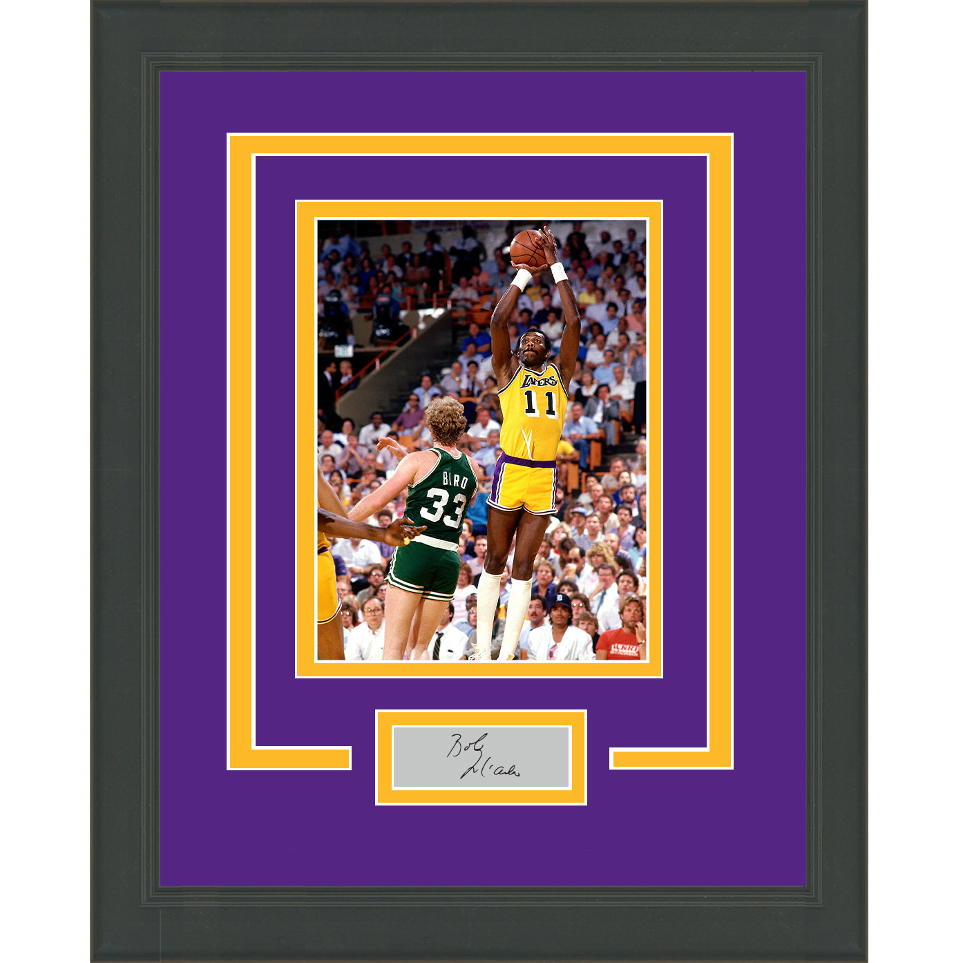 Framed Bob McAdoo Facsimile Laser Engraved Signature Auto Los Angeles Lakers 11x14 Basketball Photo