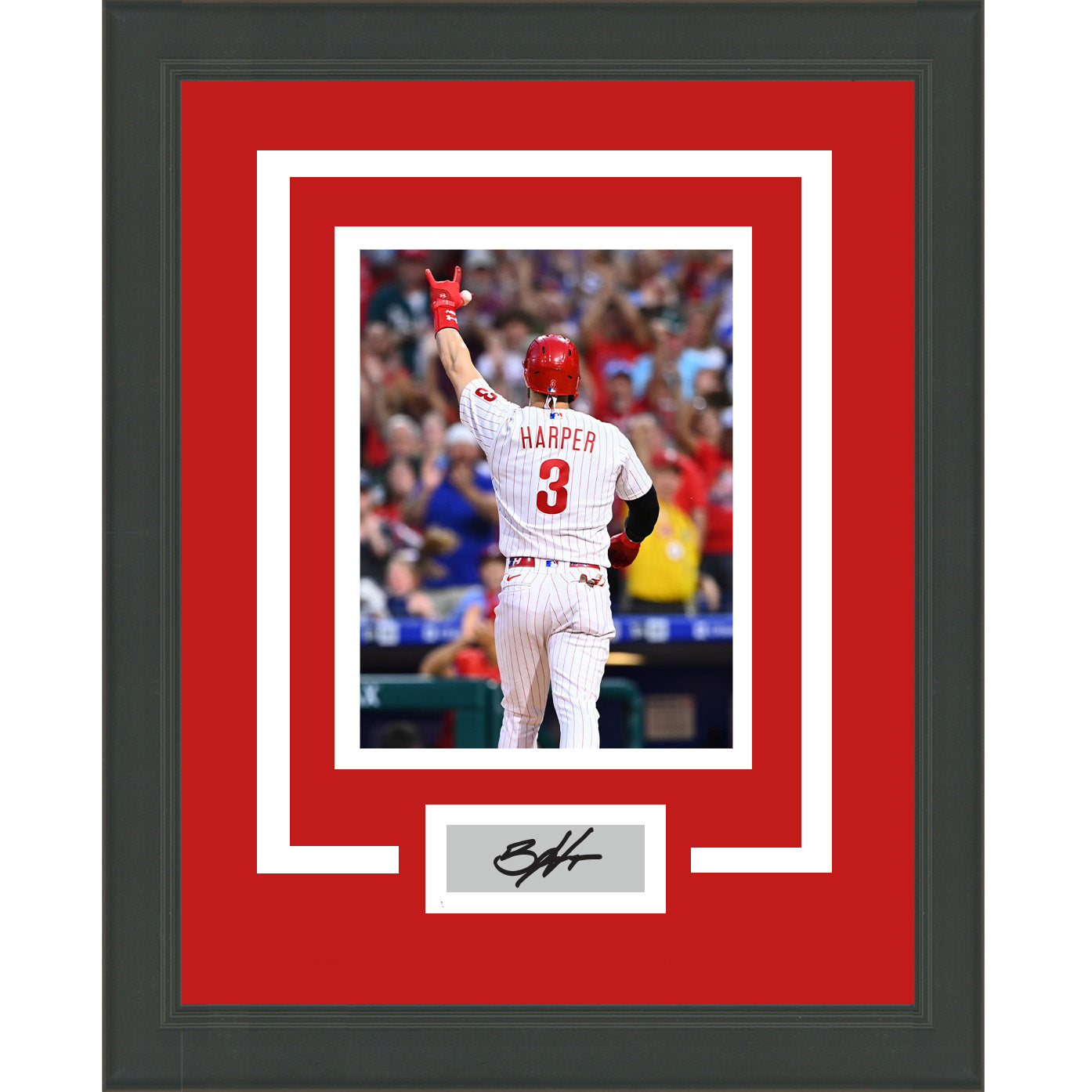 Framed Bryce Harper Facsimile Laser Engraved Signature Auto Philadelphia Phillies 11x14 Baseball Photo