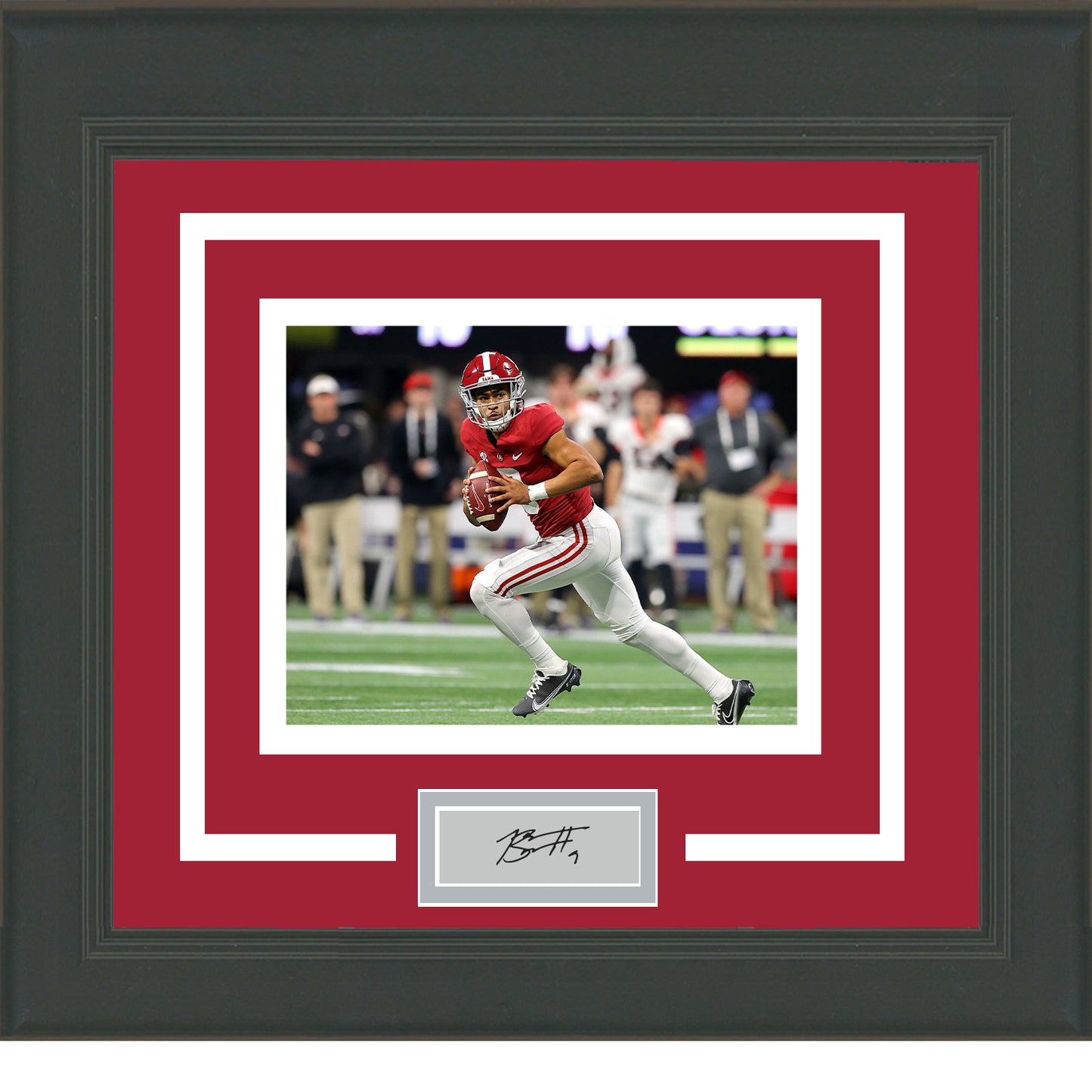 Framed Bryce Young Facsimile Laser Engraved Signature Auto Alabama Crimson Tide 11x14 Football Photo